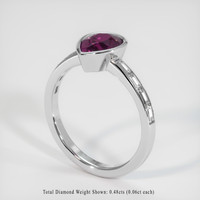 2.03 Ct. Pinkish Purple Sapphire Ring, Platinum 950 2