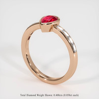 0.76 Ct. Ruby Ring, 14K Rose Gold 2