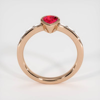 0.76 Ct. Ruby Ring, 14K Rose Gold 3