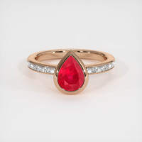 2.03 Ct. Ruby Ring, 14K Rose Gold 1