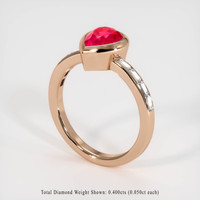 2.03 Ct. Ruby Ring, 14K Rose Gold 2