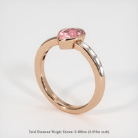 0.99 Ct. Sapphire Ring, 14K Rose Gold 2