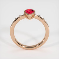 0.76 Ct. Ruby Ring, 18K Rose Gold 3