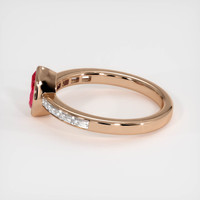 0.76 Ct. Ruby Ring, 18K Rose Gold 4