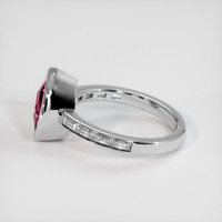 2.62 Ct. Reddish Pink Topaz Ring, 10K White Gold 4