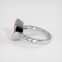 4.17 Ct. Padparadscha Sapphire Ring, 14K White Gold 4