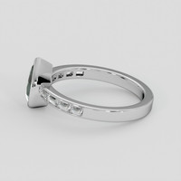 1.00 Ct. Bluish Green Sapphire Ring, 14K White Gold 4