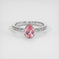 0.99 Ct. Padparadscha Sapphire Ring, 14K White Gold 1