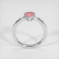 0.99 Ct. Padparadscha Sapphire Ring, 14K White Gold 3