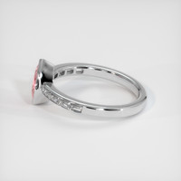 0.99 Ct. Padparadscha Sapphire Ring, 14K White Gold 4