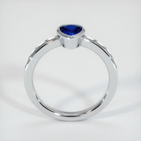 0.76 Ct. Blue Sapphire Ring, 18K White Gold 3