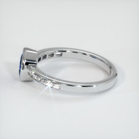 0.76 Ct. Blue Sapphire Ring, 18K White Gold 4