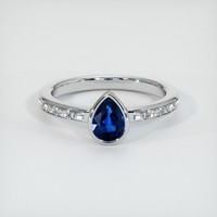 0.75 Ct. Sapphire Ring, 18K White Gold 1