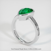 2.57 Ct. Emerald Ring, 18K White Gold 2