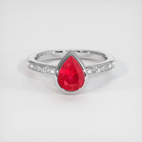 2.03 Ct. Ruby Ring, 18K White Gold 1