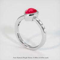 2.03 Ct. Ruby Ring, 18K White Gold 2