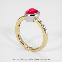 2.03 Ct. Ruby Ring, 14K White & Yellow 2