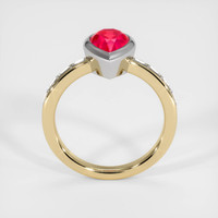 2.03 Ct. Ruby Ring, 14K White & Yellow 3