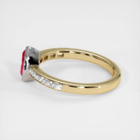 0.76 Ct. Ruby Ring, 18K White & Yellow 4