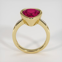4.60 Ct. Pinkish Red Rubellite Tourmaline Ring, 10K Yellow Gold 3