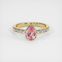 0.99 Ct. Padparadscha Sapphire Ring, 10K Yellow Gold 1