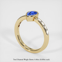 0.68 Ct. Sapphire Ring, 14K Yellow Gold 2