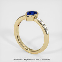 0.76 Ct. Sapphire Ring, 14K Yellow Gold 2