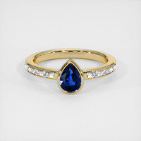 0.75 Ct. Sapphire Ring, 14K Yellow Gold 1
