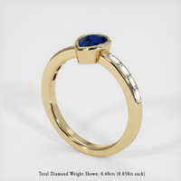 0.75 Ct. Sapphire Ring, 14K Yellow Gold 2