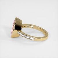4.17 Ct. Padparadscha Sapphire Ring, 14K Yellow Gold 4