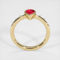 0.76 Ct. Ruby Ring, 14K Yellow Gold 3