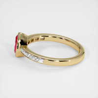 0.76 Ct. Ruby Ring, 14K Yellow Gold 4