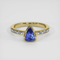 1.18 Ct. Blue Sapphire Ring, 14K Yellow Gold 1