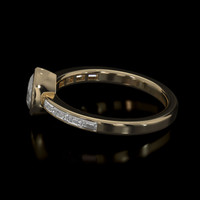 0.73 Ct. White Sapphire Ring, 14K Yellow Gold 4