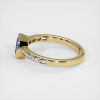 0.68 Ct. Blue Sapphire Ring, 18K Yellow Gold 4