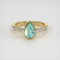 1.20 Ct. Emerald Ring, 18K Yellow Gold 1