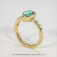 1.20 Ct. Emerald Ring, 18K Yellow Gold 2