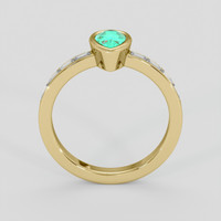 0.49 Ct. Emerald Ring, 18K Yellow Gold 3