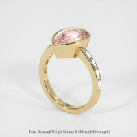 4.17 Ct. Padparadscha Sapphire Ring, 18K Yellow Gold 2