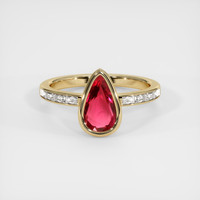 1.52 Ct. Ruby Ring, 18K Yellow Gold 1