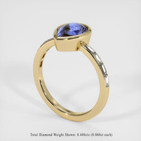 2.78 Ct. Color Change Sapphire Ring, 18K Yellow Gold 2