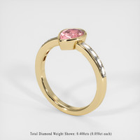 0.99 Ct. Padparadscha Sapphire Ring, 18K Yellow Gold 2