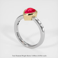 2.03 Ct. Ruby Ring, 14K Yellow & White 2