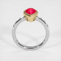 2.03 Ct. Ruby Ring, 14K Yellow & White 3