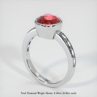 3.07 Ct. Padparadscha Sapphire Ring, Platinum 950 2