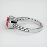 3.07 Ct. Padparadscha Sapphire Ring, Platinum 950 4