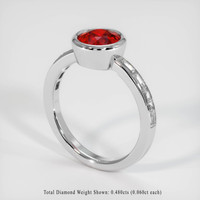 1.60 Ct. Ruby Ring, Platinum 950 2