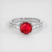 1.38 Ct. Ruby Ring, Platinum 950 1