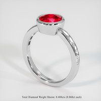 1.38 Ct. Ruby Ring, Platinum 950 2