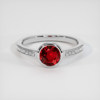 1.01 Ct. Ruby Ring, Platinum 950 1